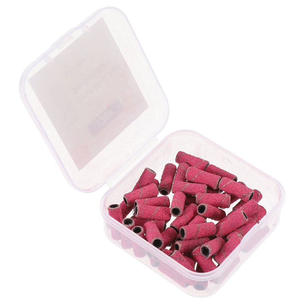 Villcase Pink 50Pcs Nail Sanding Bands For Manicures And Pedicures