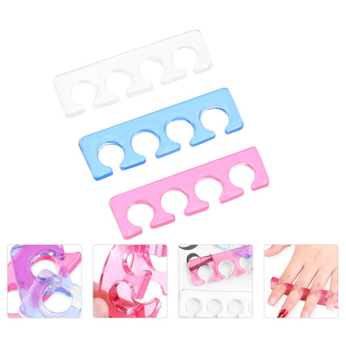3Pcs Portable Silicone Finger Divider For Nail Art 2