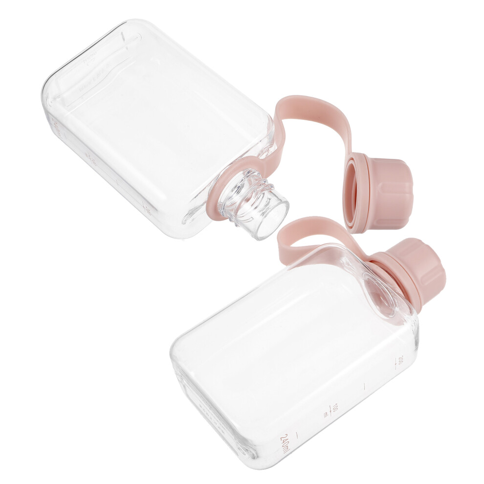 2pcs 240ml flat plastic leakproof water bottle for travel sports-image-OPC-PKTGNHQ-NEW