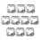 20Pcs 2 Sets Aluminum Foil Stove Burner Covers Kitchen Square 10