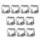 20Pcs 2 Sets Aluminum Foil Stove Burner Covers Kitchen Square 8