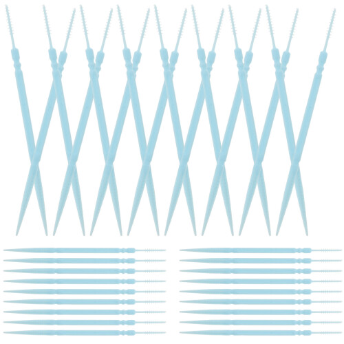 1100Pcs Double-Ended Plastic Toothpicks For Oral Care (White)