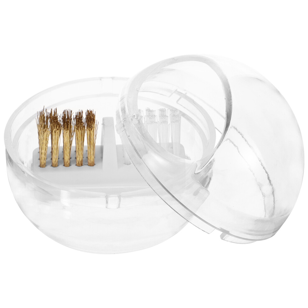 Ohphcall Nail Art Drill Bit Cleaning Brush Portable Box Polishing Manicure Tool