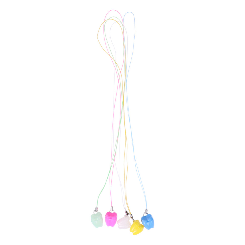 5Pcs Baby Teeth Storage Box With Necklace Case For Deciduous Tooth Ohphcall