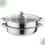 Multifunctional Steam Pot Double Layer Stainless Steel Steamer 28cm 6