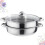 Multifunctional Steam Pot Double Layer Stainless Steel Steamer 28cm 7