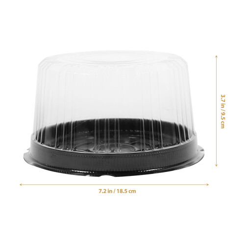 10Pcs Clear Plastic 6Inch Cake Containers With Lids 1