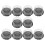 10Pcs Clear Plastic 6Inch Cake Containers With Lids 3