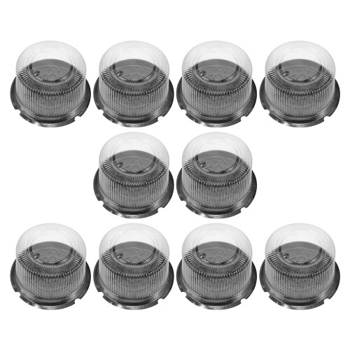 10Pcs Clear Plastic 6Inch Cake Containers With Lids 2