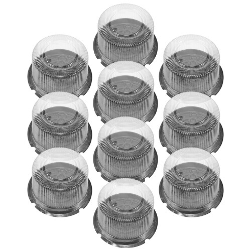 10Pcs Clear Plastic 6Inch Cake Containers With Lids