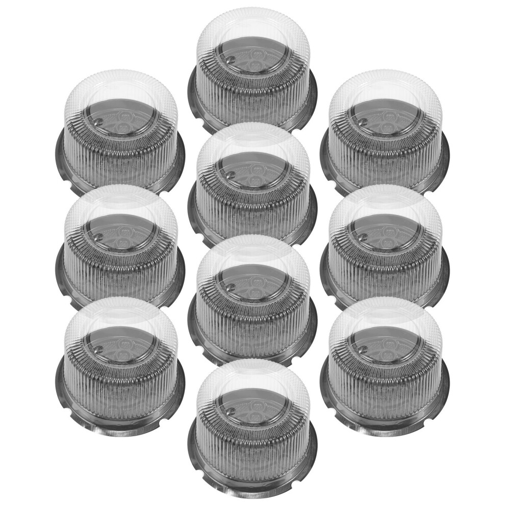 Inoomp 10Pcs Clear Plastic 6Inch Cake Containers With Lids