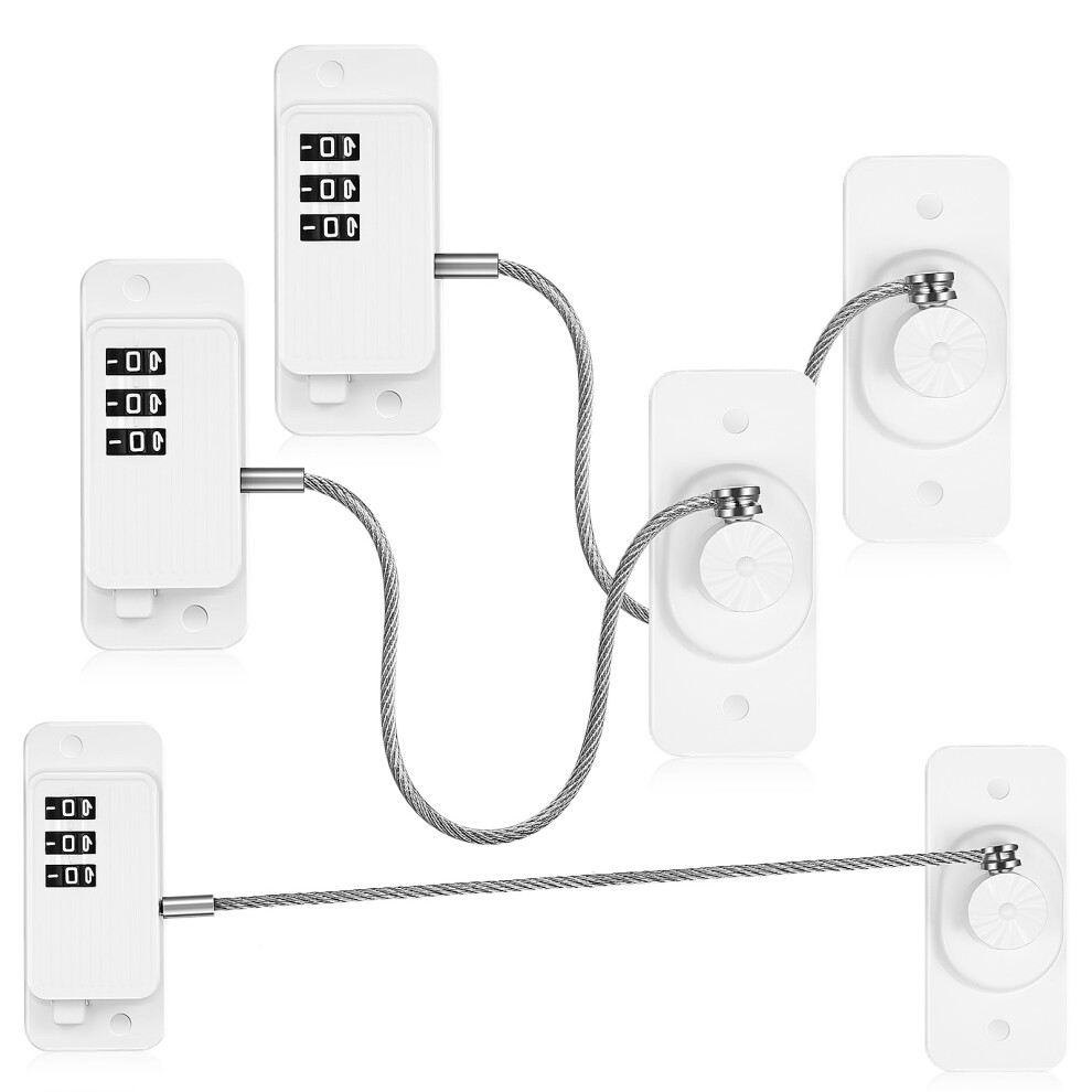 3Pcs Refrigerator Lock Freezer Drawer Coded Door Guard Window Stopper 3314107694114