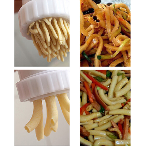 Mini Manual Noodle Maker Press Machine For Home With 7 Molds White 1