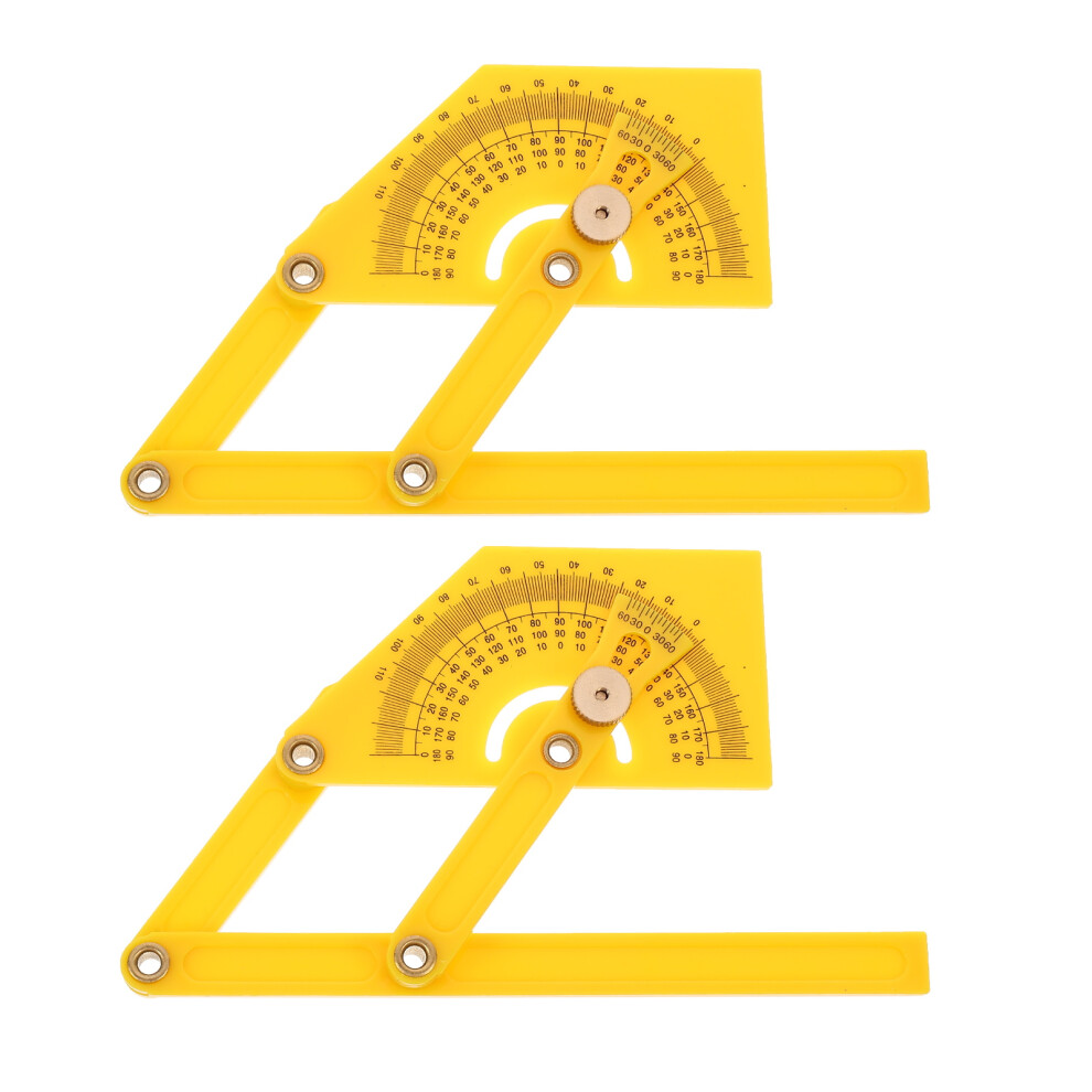 2 Pcs Professional Protractor Angle Ruler For Woodworking 3314107613405