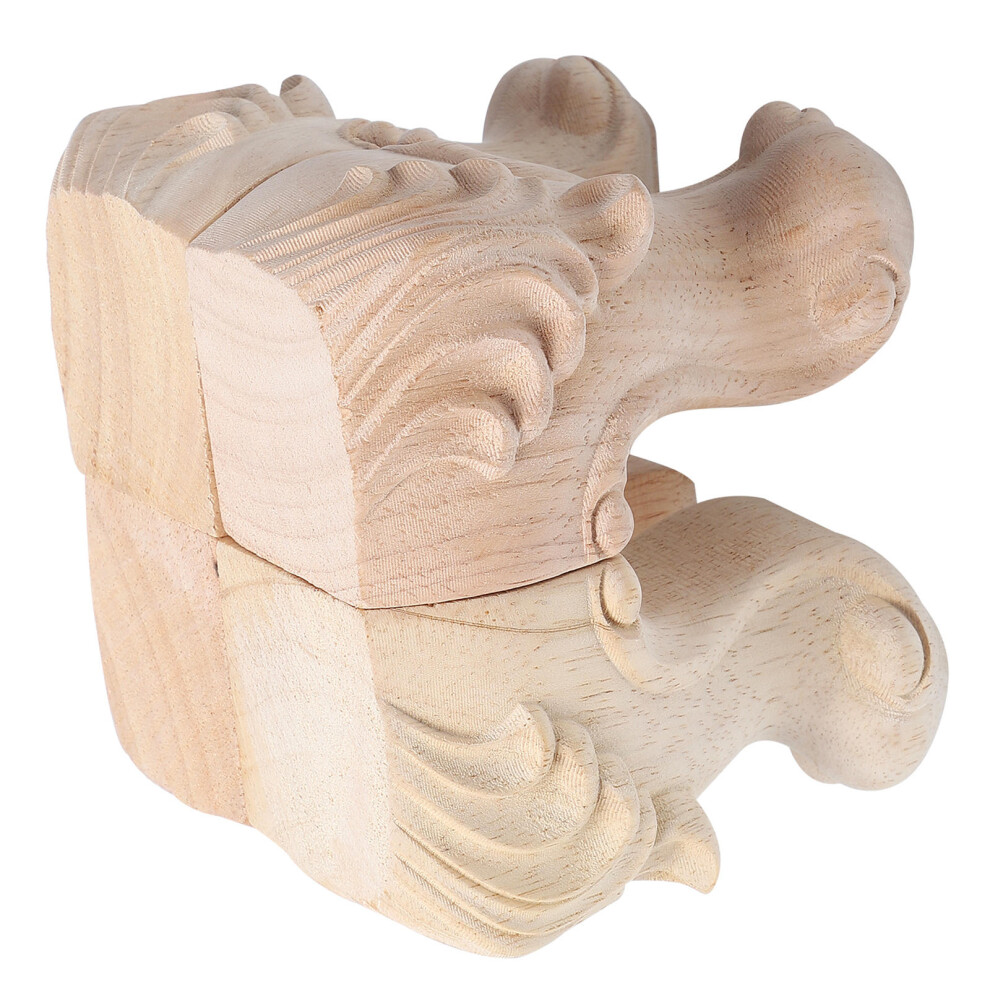 4Pcs Retro Wood Carving Furniture Legs European Style Table Sofa Feet 3314107698969