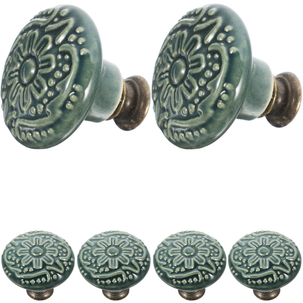 Inoomp Light 6Pcs Ceramic Cabinet Drawer Knobs For Dressers