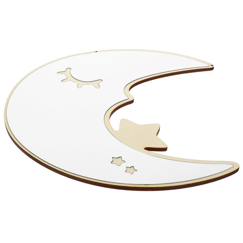 1Pc Children Room Acrylic Moon Shape Mirror Wall Sticker Vaguelly