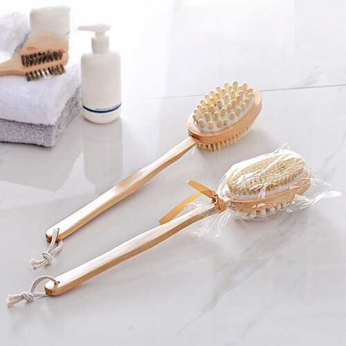 Bath Brush Long Handle Body Scrubber And Lotion Applicator 2