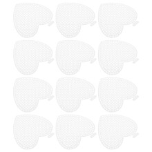 30pcs white heart mesh canvas sheets for embroidery cross stitch