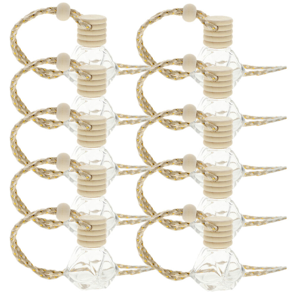 10Pcs Transparent Perfume Bottles Aroma Diffusers For Car Hanging 3314207511342
