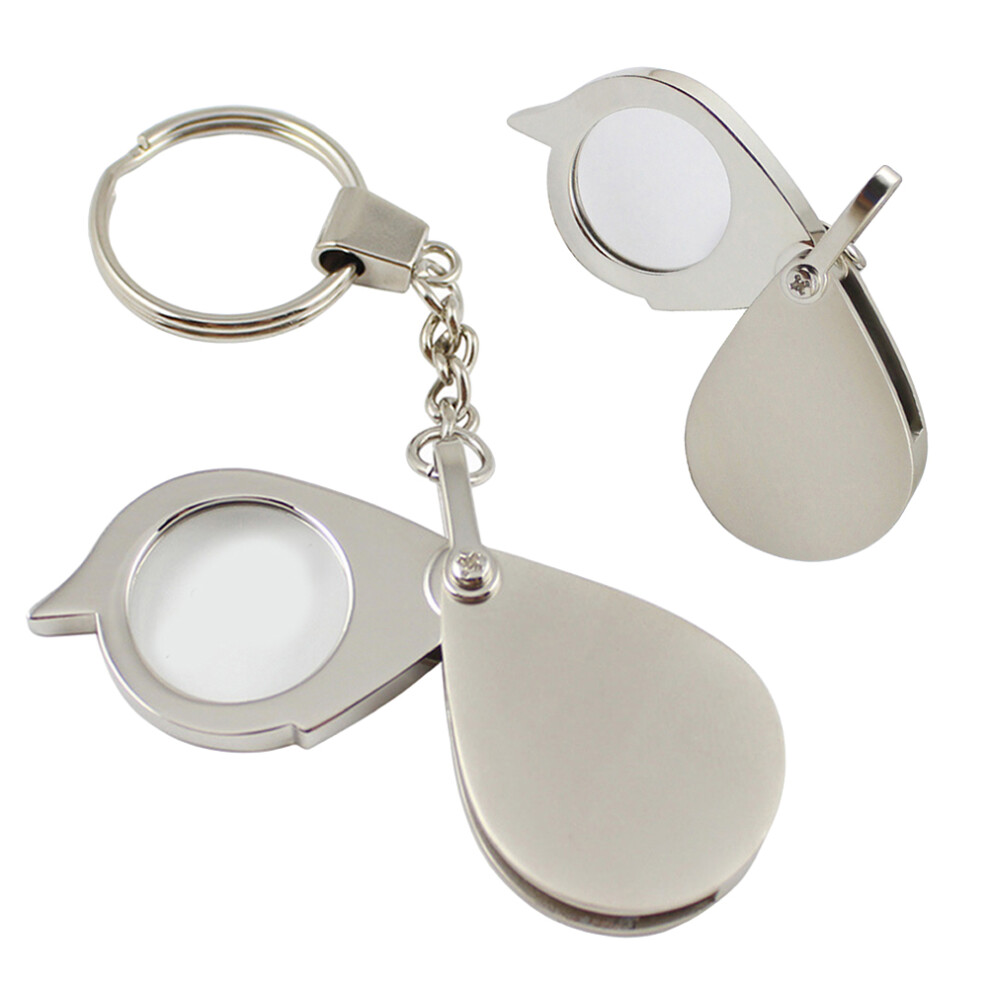 Totority 8X 30Mm Metal Folding Pocket Mirror With Optical Glass Magnifier