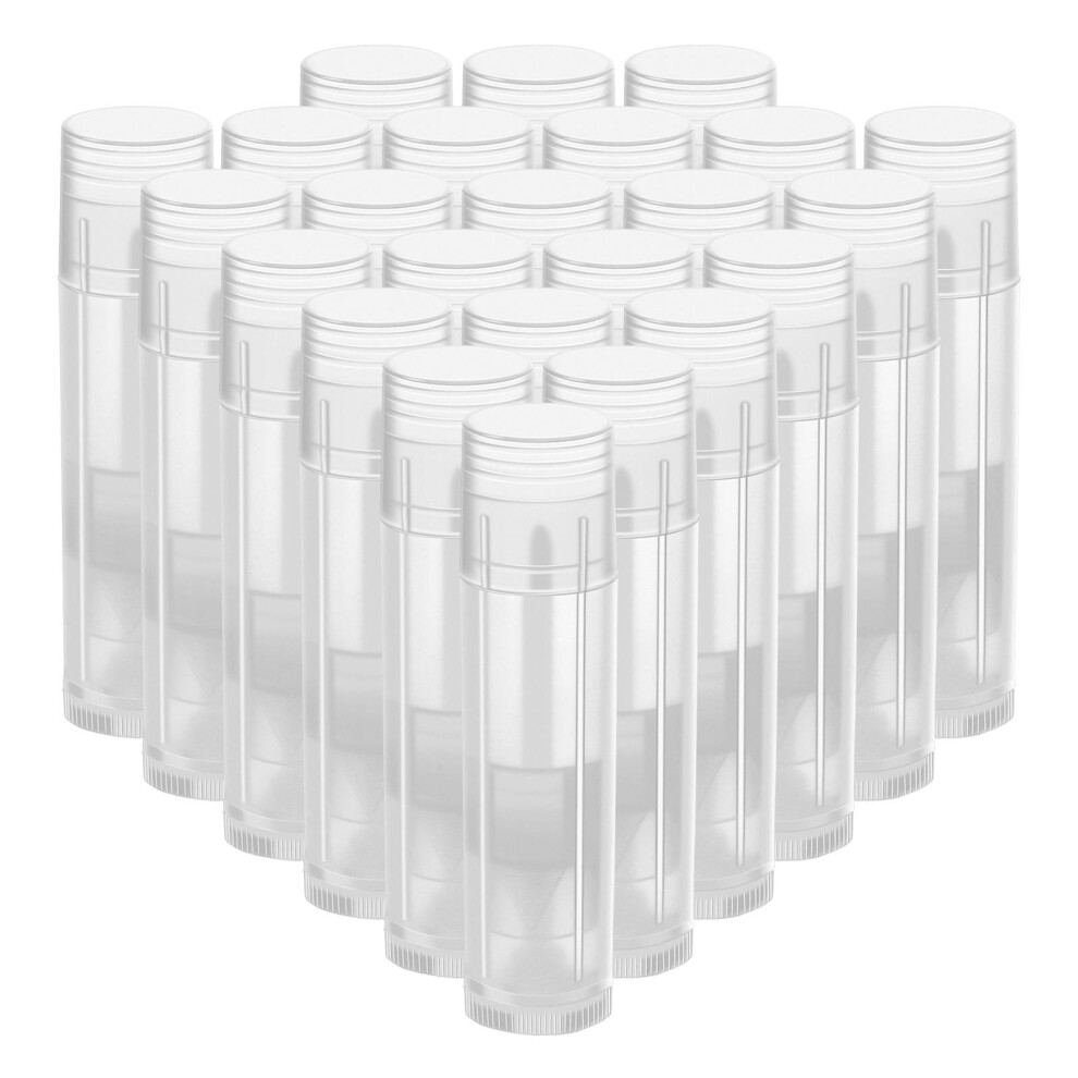 Totority 25Pcs Empty Lip Balm Containers Refillable Lip Gloss Tubes
