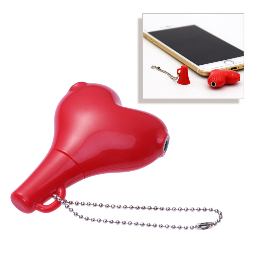 Couple Headphone Splitter 2 Way Heart Shape 3.5Mm Adapter Red 3314107673140