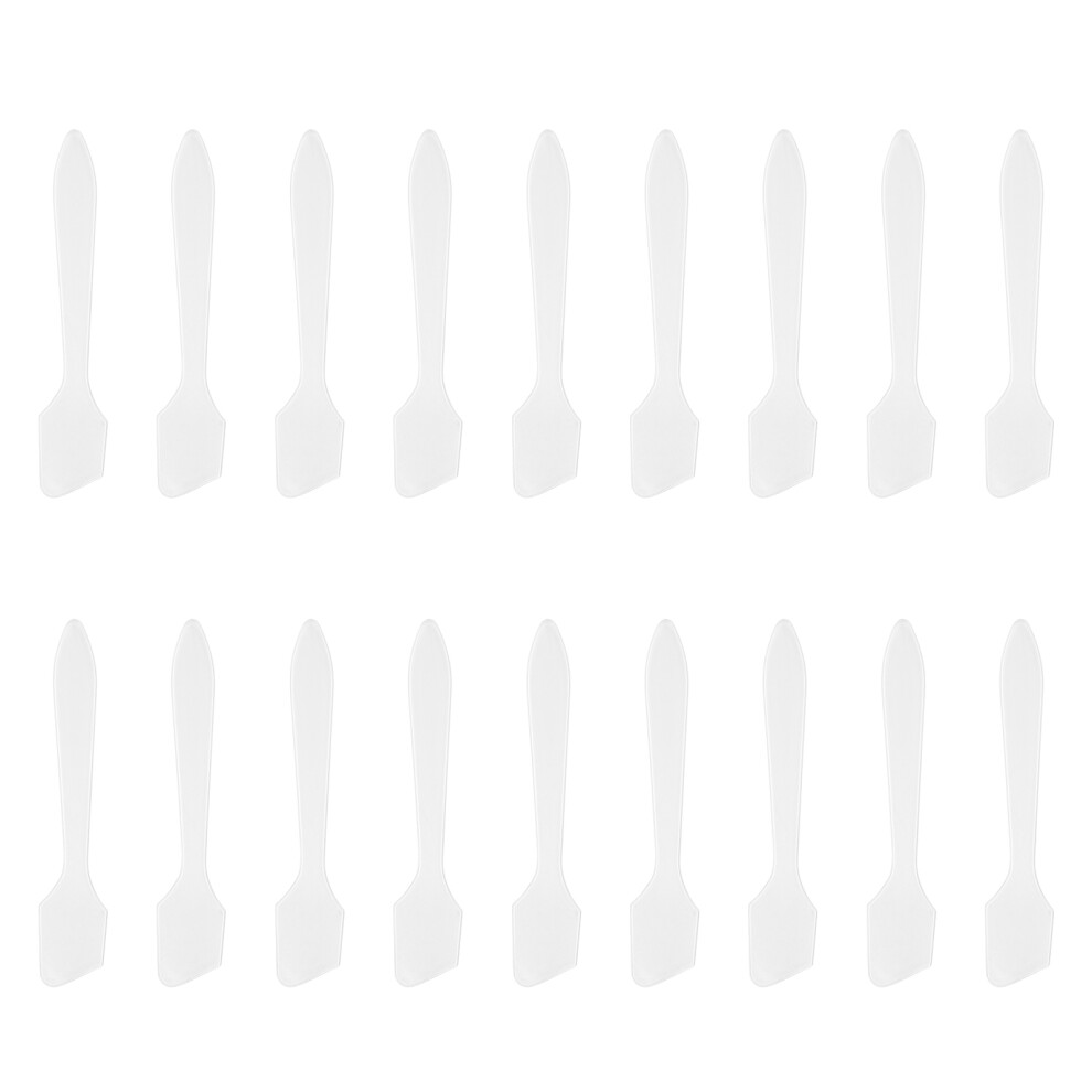 Villcase Light 50Pcs Transparent Plastic Cosmetic Spoons Mixing Sticks Applicators