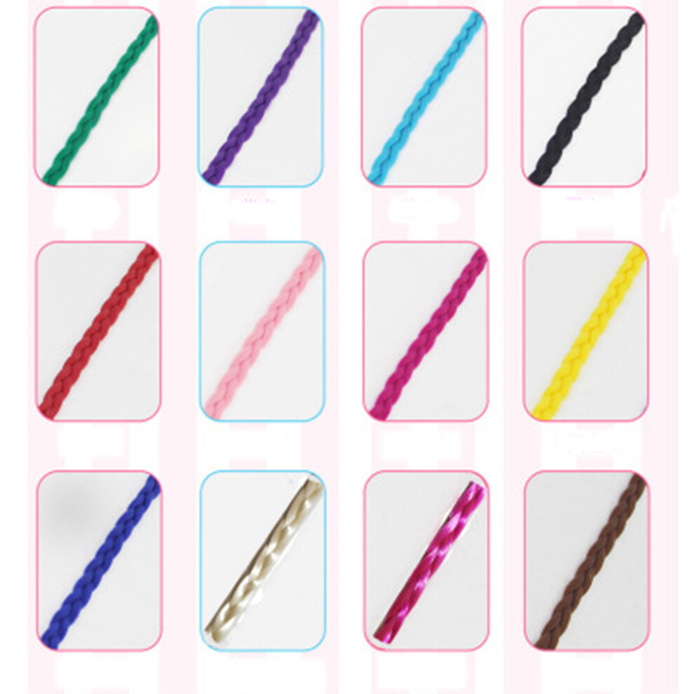Ohphcall Unisex 12Pcs Colored Handmade Braided Wig Hair Extensions Dirty Braids