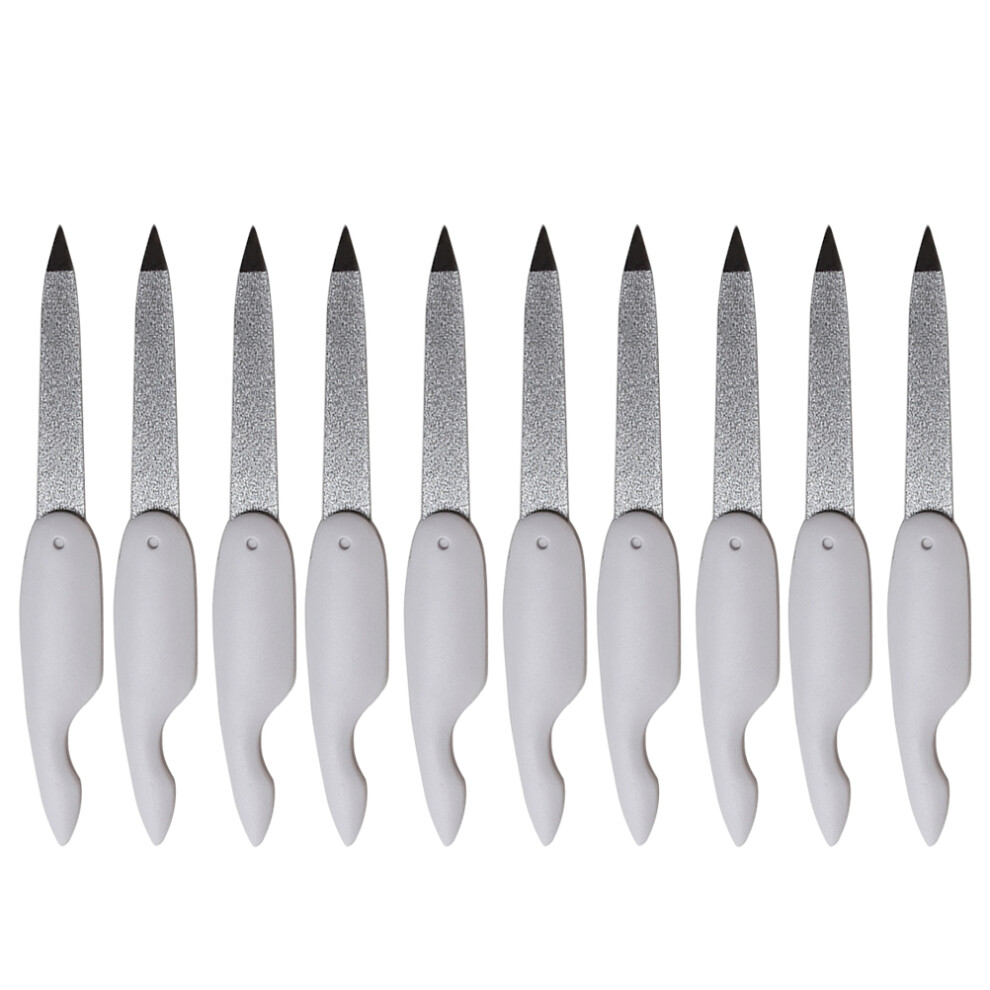 Villcase 10Pcs Folding Nail Files Double-Sided Portable Manicure Buffer
