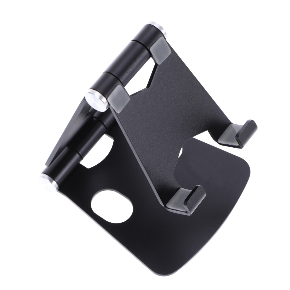 Foldable Mobile Phone Bracket Aluminum Alloy Desktop Stand Black 3314107648742