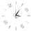 3D Diy Wall Clock Modern Acrylic Arabic Numeral Silver 3