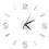 3D Diy Wall Clock Modern Acrylic Arabic Numeral Silver 1