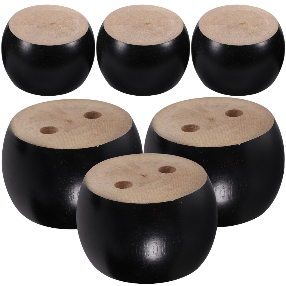 6Pcs Wooden Bun Furniture Legs Strong Couch And Bed Frame Risers 3314107675502