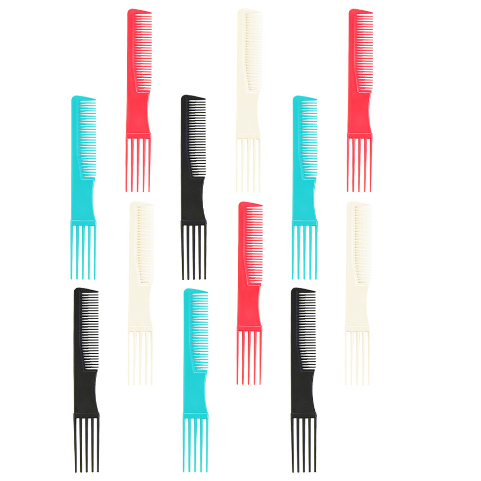 Happyyami Unisex 12Pcs Two-Sided Hairdressing Comb For Updo And Makeup