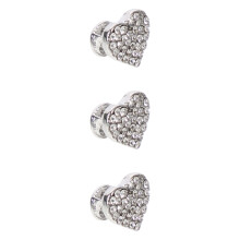 3pcs alloy stud silicone watch bands with charms for apple watch