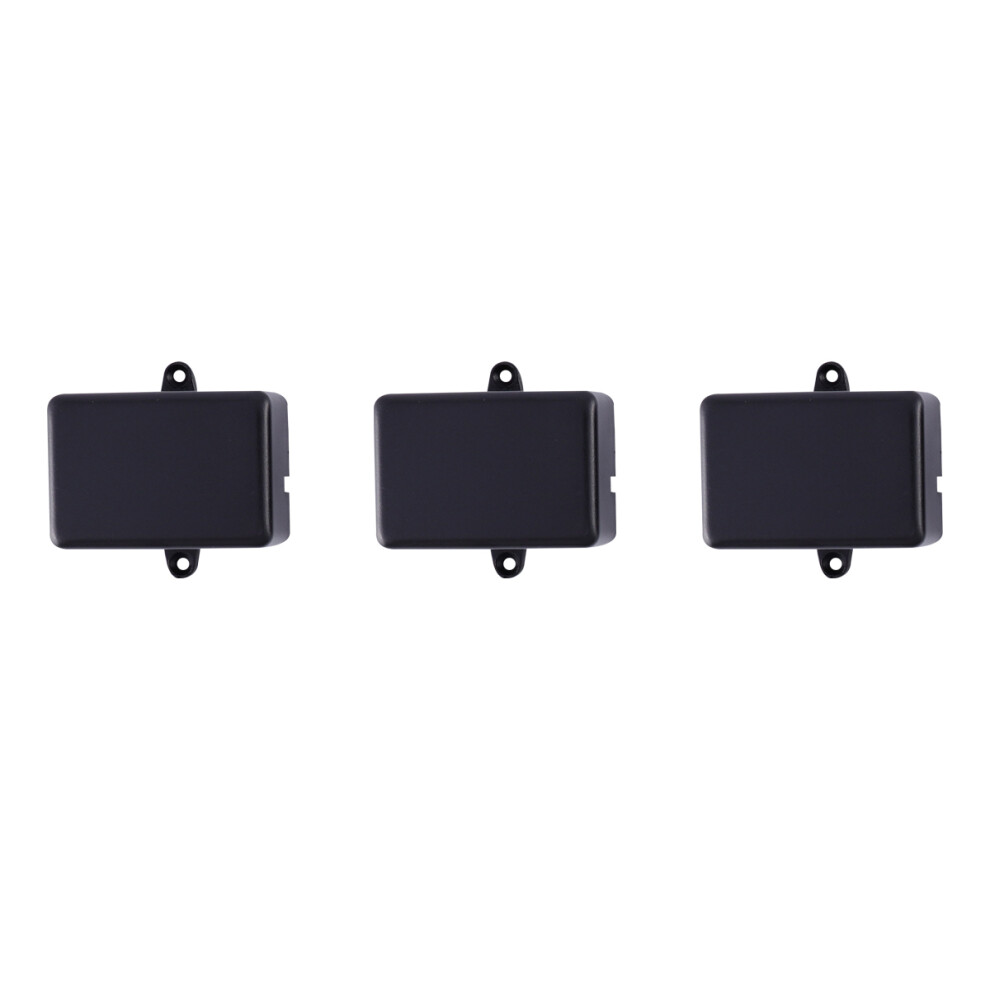 3Pcs Electronic Plastic Diy Junction Box Enclosure Black 3314207555681