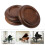 3Pcs Black Walnut Wood Piano Caster Cups Solid Wood Floor Mats 9
