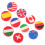 10 Pcs Silicone Tennis Racket Vibration Dampeners Round Flag Pattern 8