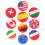 10 Pcs Silicone Tennis Racket Vibration Dampeners Round Flag Pattern 1