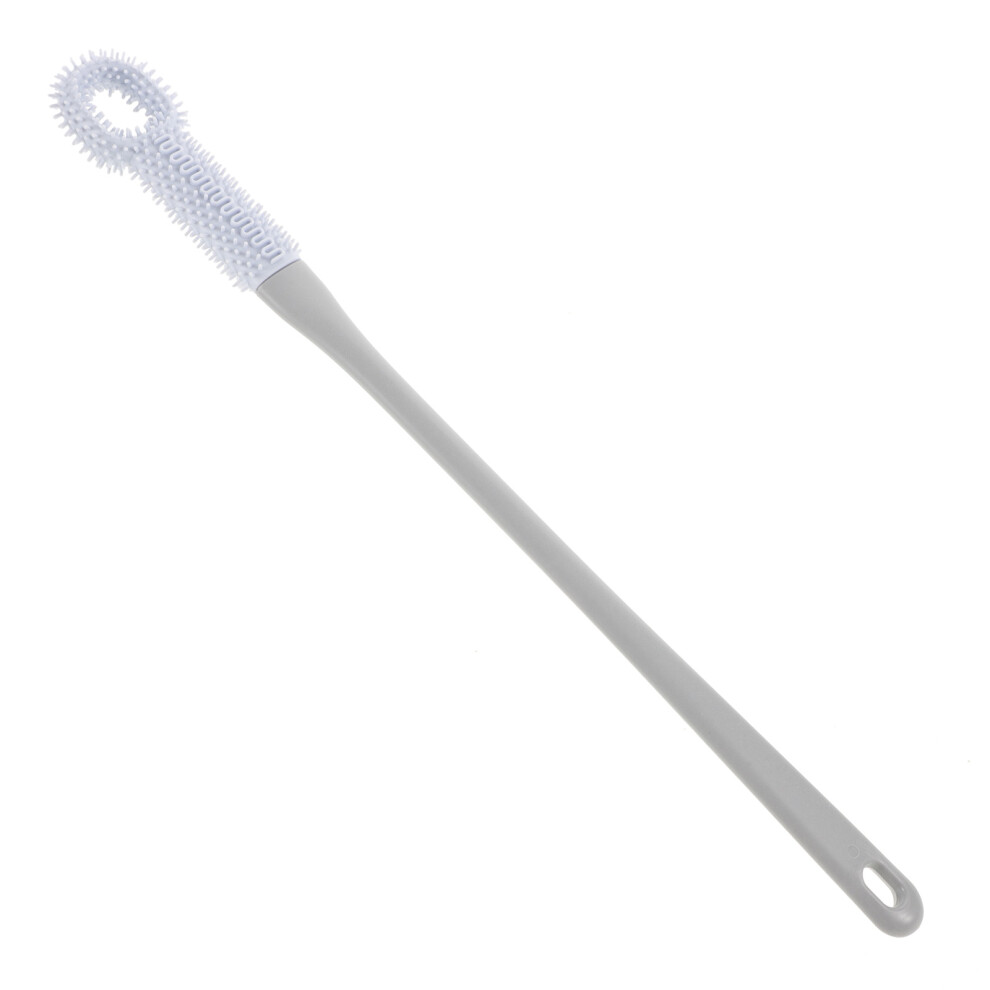 Happyyami Blue Soft Silicone Foot Brush With Long Handle For Shower