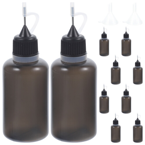 10Pcs Needle Tip Glue Bottle With Funnel Diy Applicator