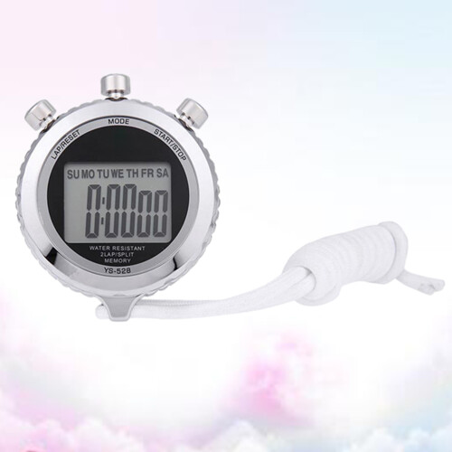 1 Pc Digital Timer Movement Stopwatch For School Sports Silver 2