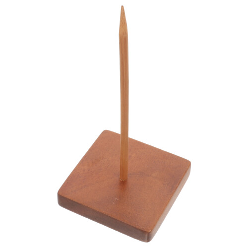 Receipt Holder With Wood Base For Restaurant And Ticket Storage