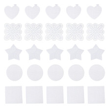 50 Pcs Mesh Plastic Canvas Sheets For Cross Stitch Embroidery Craft