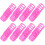 8Pcs Double Layer Self Holding Plastic Hair Rollers Medium Rosy 10