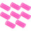 8Pcs Double Layer Self Holding Plastic Hair Rollers Medium Rosy 9