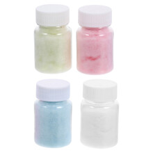 4 Bottles Colorful Flocking Powder 3mm For Crafts And Decorations