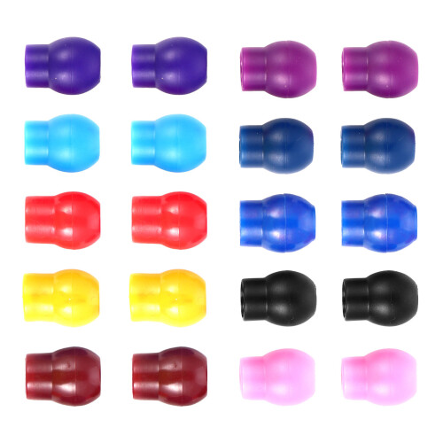 10Pairs PVC Stethoscope Earbuds Replacement Ear Tips Assorted Colors