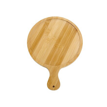 Pizza Board Round Wooden With Handle, 11-Inch Wooden Pizza Tray, Cutting Board, Bakeware For Kitchen